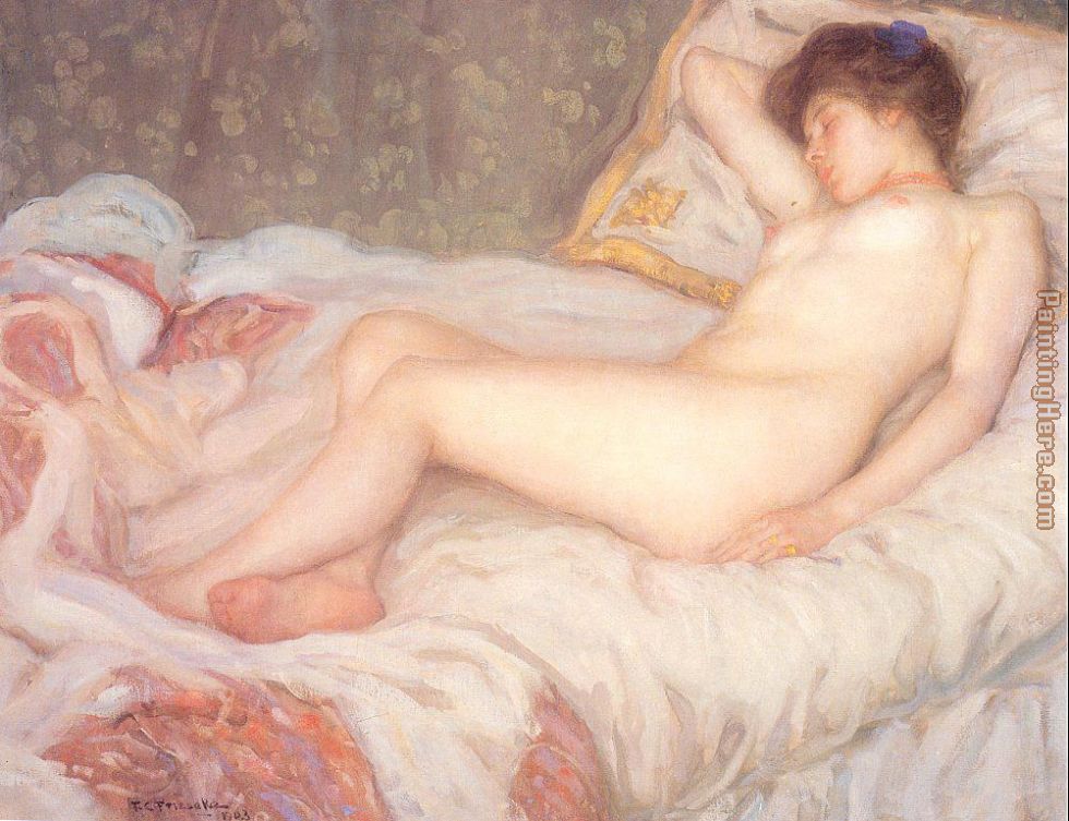 Sleep painting - Frederick Carl Frieseke Sleep art painting